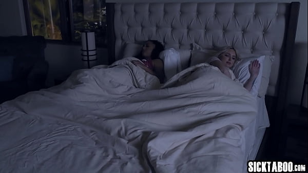 Ebony lesbian Zerella Skies fucked petite blonde teen Britt Blair and hot babes enjoyed pussy licking