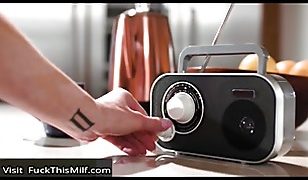 Naughty MILF Siri Dahl’s Caught Naked in the Kitchen! Pervert Stepson Banged Her Hard!