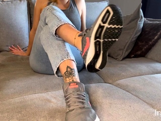 Foot fetish Handjob POV